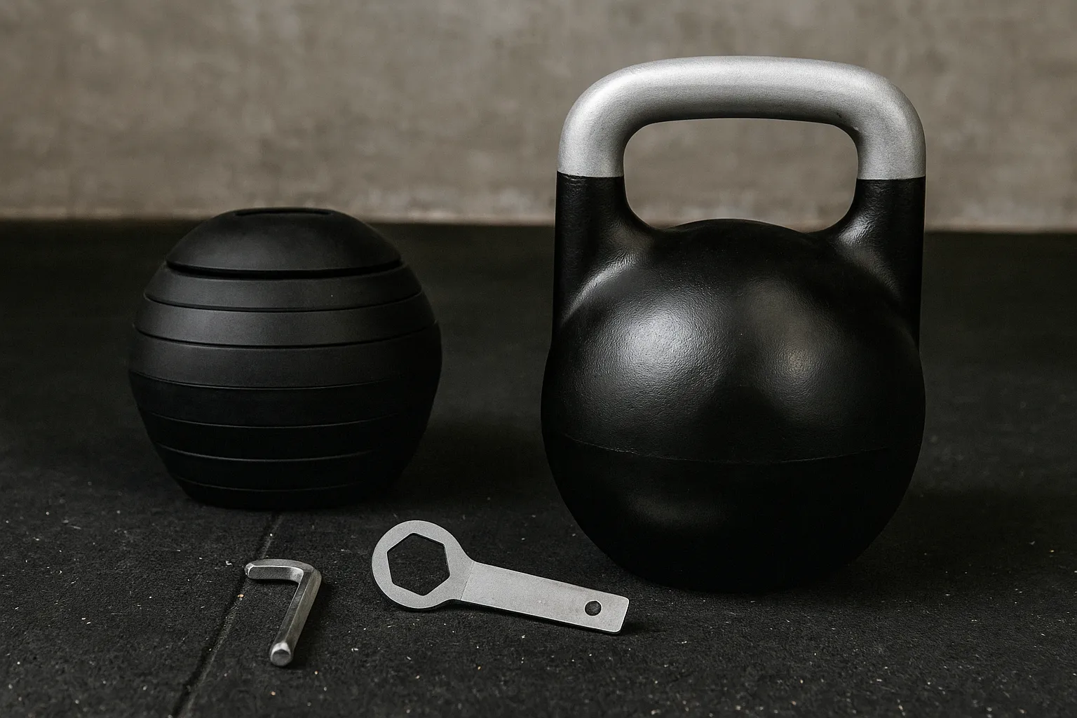 Adjustable kettlebell with variable weight settings